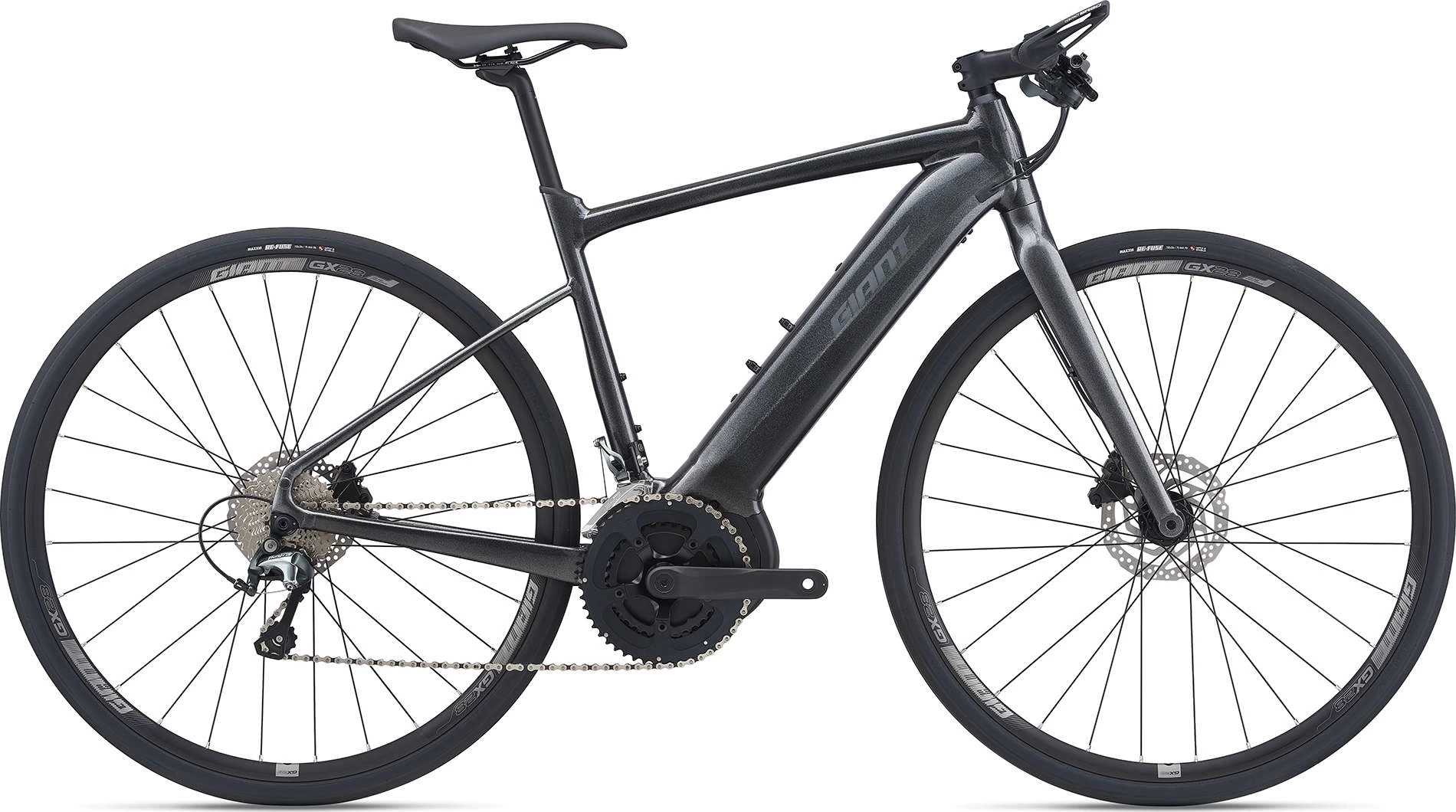 2021 Giant FastRoad E+ 2 Pro Electric Bike In Grey
